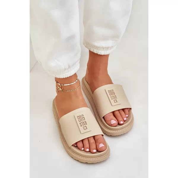  Dámske šľapky BIG STAR LL274A210 BÉŽOVÁ Big Star Shoes 
