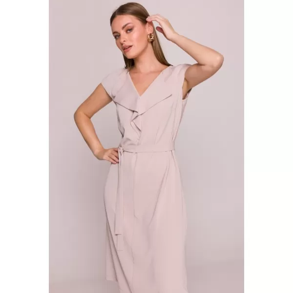  Šaty STYLOVE S411 BÉŽOVÁ 