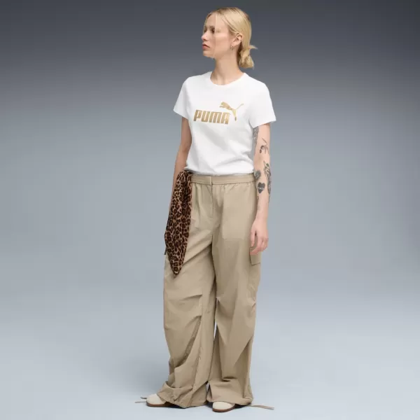  Tričko PUMA ESS METALLIC NO. 1 LOGO TEE 631536-52 BIELY 