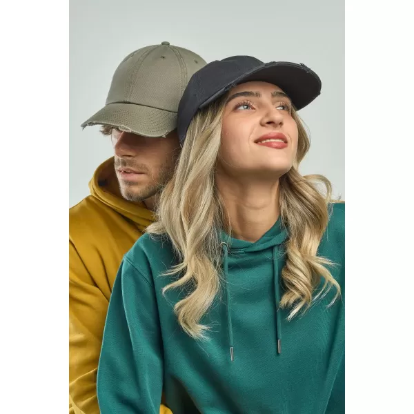  Čiapka ATLANTIS | Dad Hat Destroyed-S BLACK 