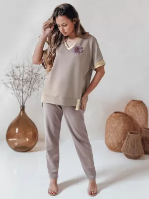 Dámske tričko DSTREET SHINE LOVE RY2911 BÉŽOVÁ
