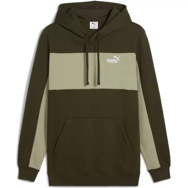  Pánska mikina PUMA ESS BLOCK HOODIE FL 684686-82 ZELENÁ 