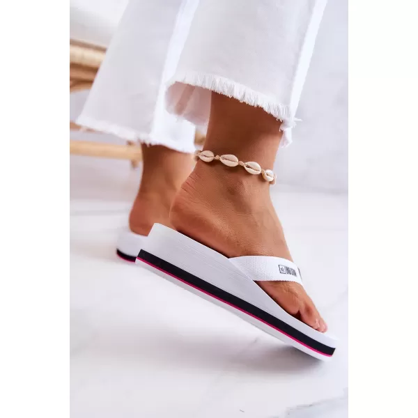  Dámske žabky na kline BIG STAR JJ274A333 BIELA ​​Big Star Shoes 
