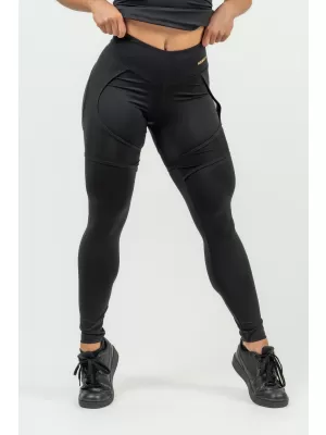 Dámske športové legíny s INTENSE Mesh 838 Gold BLACK/GOLD Nebbia