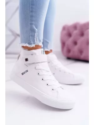 Dámske kožené členkové topánky BIG STAR V274541FW Biela Big Star Shoes