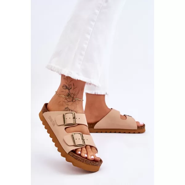  Dámske šľapky BIG STAR LL274745 BÉŽOVÁ Big Star Shoes 