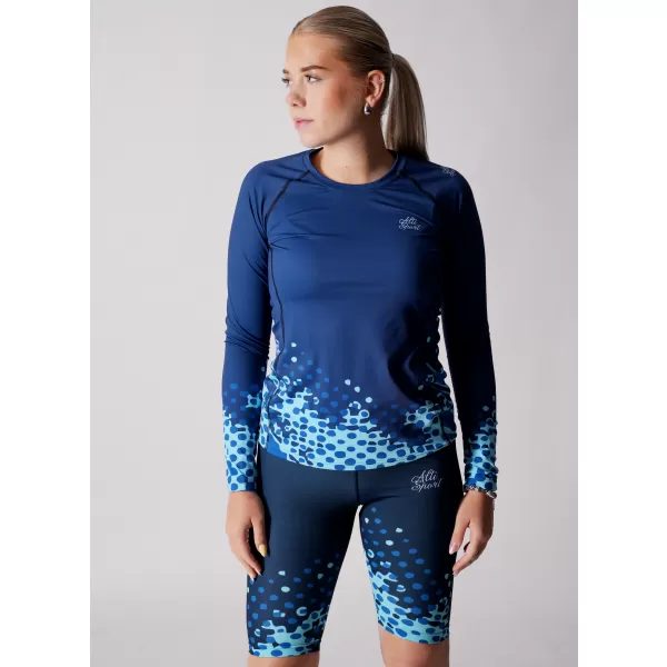 Dámske prémiové funkčné tričko s dlhým rukávom ALTISPORT VOJ/ALW109TR03 KRÁĽOVSKÁ MODRÁ 