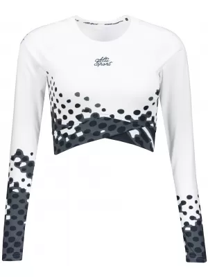 Dámsky funkčný prémiový crop top ALTISPORT VOJ/ALW109TR04 ČIERNOBIELY