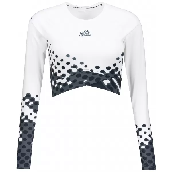  Dámsky funkčný prémiový crop top ALTISPORT VOJ/ALW109TR04 ČIERNOBIELY 