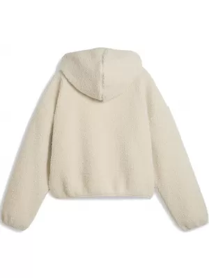Dámska mikina PUMA WARDROBE ESS OVERSIZED POLAR FLEECE HOODIE 632048-87 BIELY