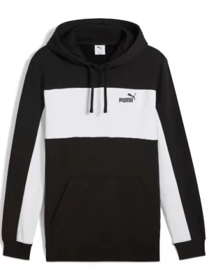 Pánska mikina PUMA ESS BLOCK HOODIE FL 684686-01 ČIERNA