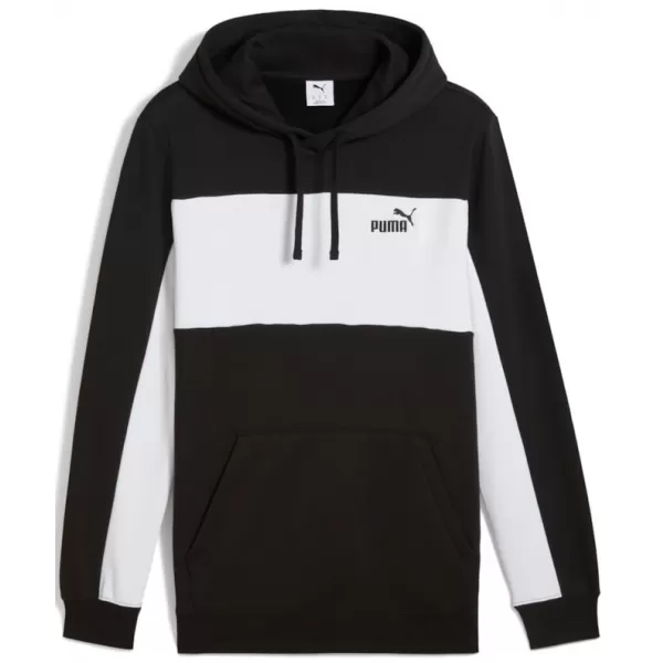  Pánska mikina PUMA ESS BLOCK HOODIE FL 684686-01 ČIERNA 