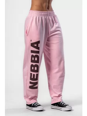Voľné voľné tepláky BOYFRIEND STYLE 432 PINK Nebbia