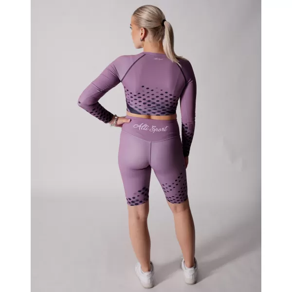  Dámsky funkčný prémiový crop top ALTISPORT VOJ/ALW109TR04 FIALOVÁ 