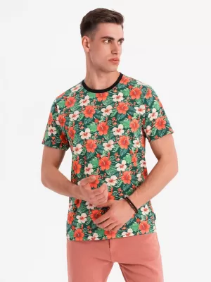 Pánske tričko OMBRE OM-TSFP-0249 ČIERNA