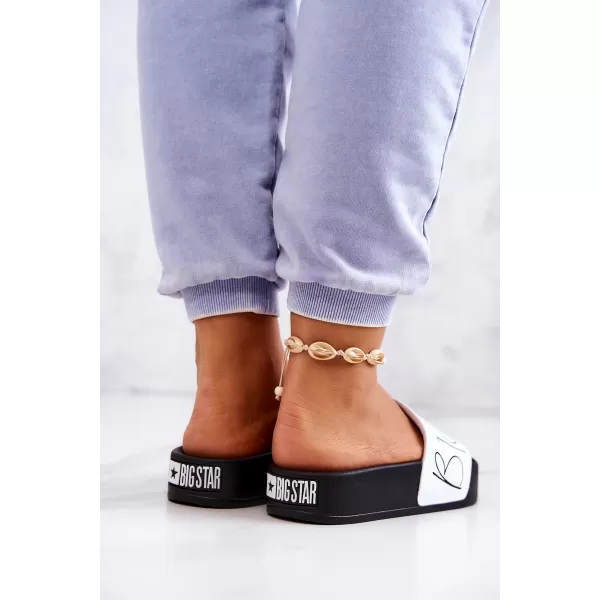  Dámske módne šľapky BIG STAR JJ274A275 BIELA ​​Big Star Shoes 