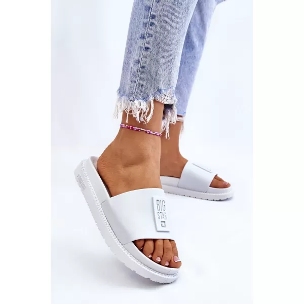  Dámske šľapky BIG STAR LL274428 BIELA ​​Big Star Shoes 