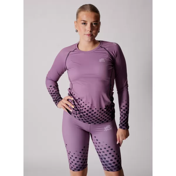  Dámske prémiové funkčné tričko s dlhým rukávom ALTISPORT VOJ/ALW109TR03 FIALOVÁ 