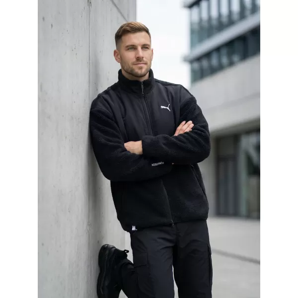  Pánska bunda PUMA TECH SOFT TECH RELAXED SHERPA JACKET 632104-01 ČIERNA 