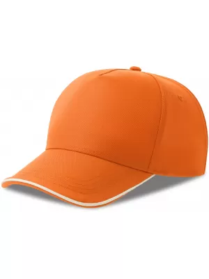 Čiapka ATLANTIS | Recy Five Piping ORANGE/WHITE