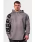 Opraná Oversized mikina s kapucňou NO BS 371 SVETLO GREY Nebbia