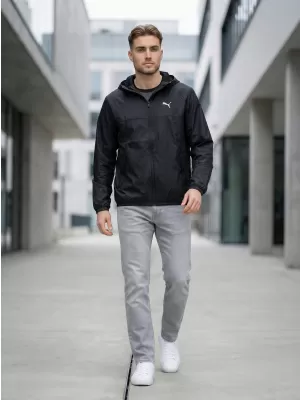 Veterný breaker PUMA ESS REGULAR WINDBREAKER 684625-01 ČIERNY