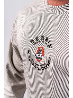Nadrozmerná mikina bez kapucne SIGNATURE 797 SVETLO GREY Nebbia