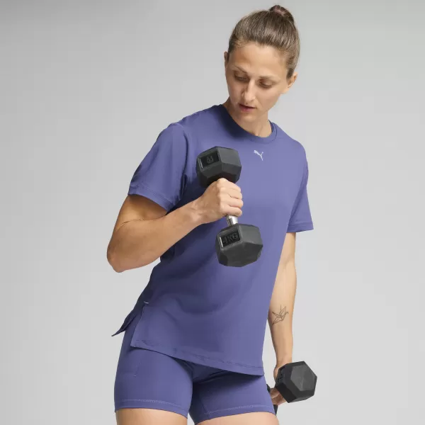  Tričko PUMA CLOUDSPUN TEE - REG 525776_46 MODRÝ KRYŠTÁL 