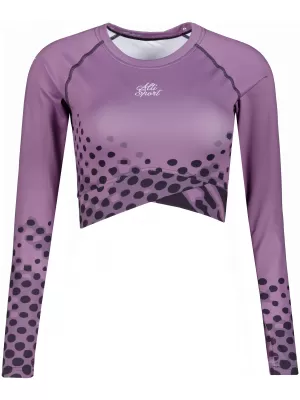 Dámsky funkčný prémiový crop top ALTISPORT VOJ/ALW109TR04 FIALOVÁ
