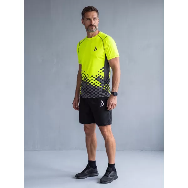  Pánska prémiová funkčná kompresná košeľa ALTISPORT VOJ/ALM109TR04 FLUO ŽLTÁ 