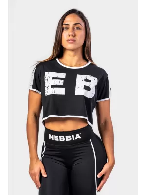 Crop top tričko GAME ON 610 BLACK Nebbia