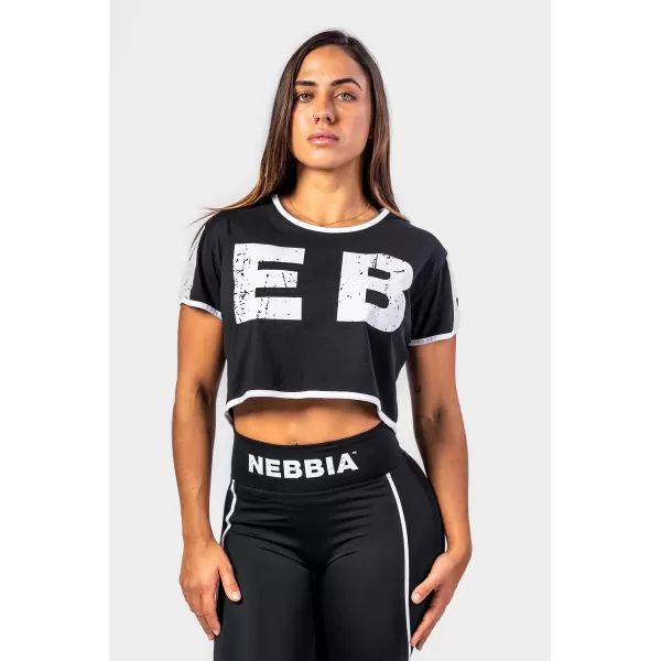  Crop top tričko GAME ON 610 BLACK Nebbia 