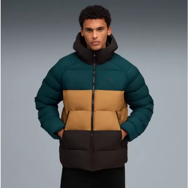  Pánska bunda PUMA MONO HOODED JACKET 688367-75 ZELENÁ 