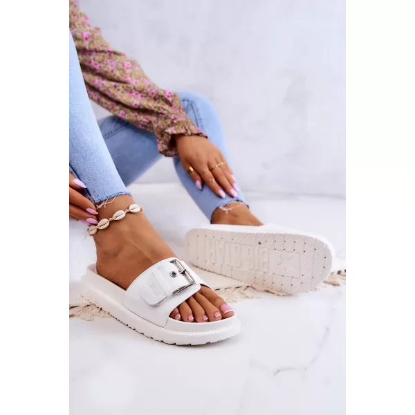  Dámske módne šľapky BIG STAR JJ274A309 BIELA ​​Big Star Shoes 