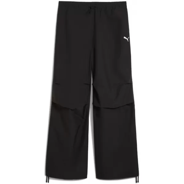  Dámske nohavice PUMA WARDROBE ESS PARACHUTE WOVEN PANTS OP 632044-01 ČIERNY 
