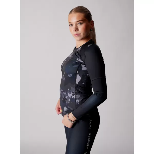  Dámske prémiové funkčné tričko s dlhým rukávom ALTISPORT VOJ/ALW110TR03 ČIERNA 