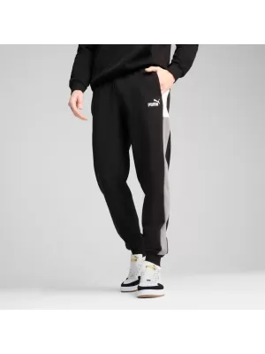 Pánske tepláky PUMA ESS BLOCK SWEATPANTS FL CL 684688-01 ČIERNA