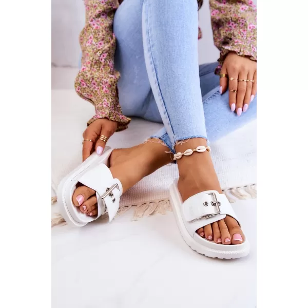  Dámske módne šľapky BIG STAR JJ274A309 BIELA ​​Big Star Shoes 