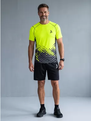 Pánska prémiová funkčná kompresná košeľa ALTISPORT VOJ/ALM109TR04 FLUO ŽLTÁ