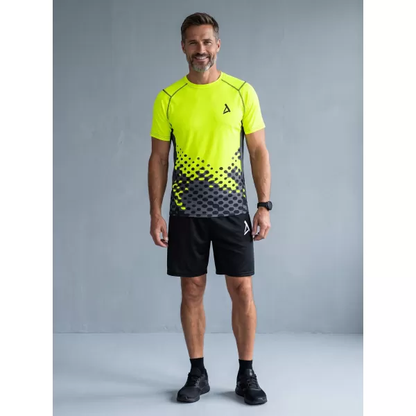  Pánska prémiová funkčná kompresná košeľa ALTISPORT VOJ/ALM109TR04 FLUO ŽLTÁ 