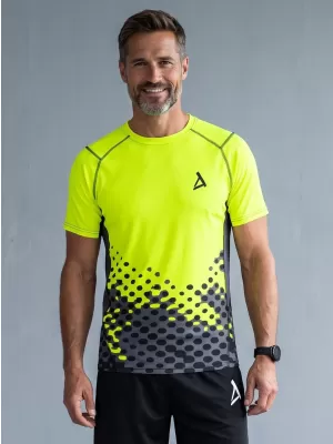 Pánska prémiová funkčná kompresná košeľa ALTISPORT VOJ/ALM109TR04 FLUO ŽLTÁ