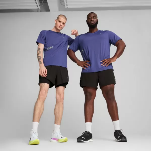  Kraťasy PUMA M RUN ULTRAWEAVE 2IN1 5"" SHORT​ 526635-01 ČIERNY 