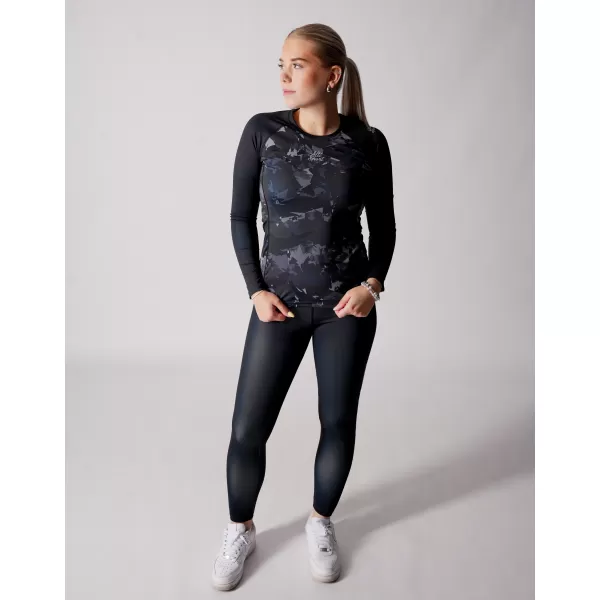  Dámske prémiové funkčné tričko s dlhým rukávom ALTISPORT VOJ/ALW110TR03 ČIERNA 