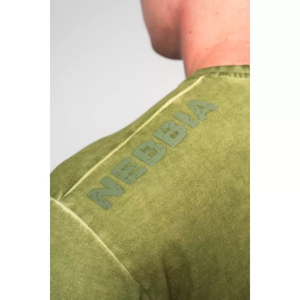  Vyprané oversized tričko HERITAGE 355 GREEN Nebbia 