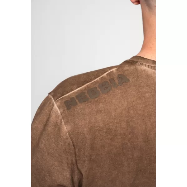  Vyprané oversized tričko HERITAGE 355 SVETLO HNEDÁ Nebbia 