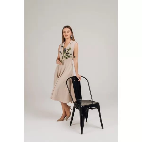  Šaty STYLOVE S409 BÉŽOVÁ 