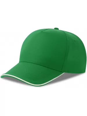 Čiapka ATLANTIS | Recy Five Piping GREEN/WHITE