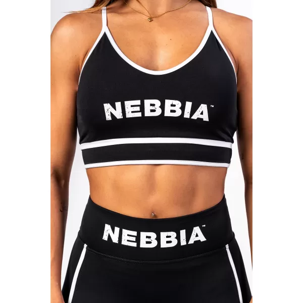  Stredná podporná športová podprsenka MY RULES 608 BLACK Nebbia 