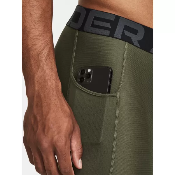  Pánske legíny UNDER ARMOUR HG ARMOUR LEGGINGS 1361586-390 ZELENÁ 