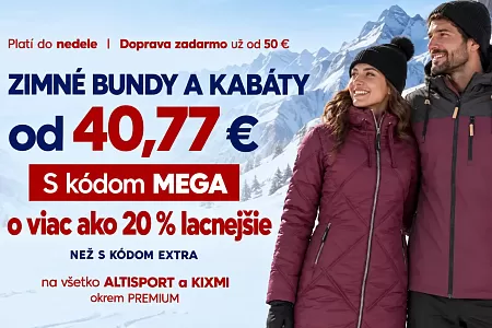 Zimné bundy a kabáty od 40,77 € s kódom MEGA